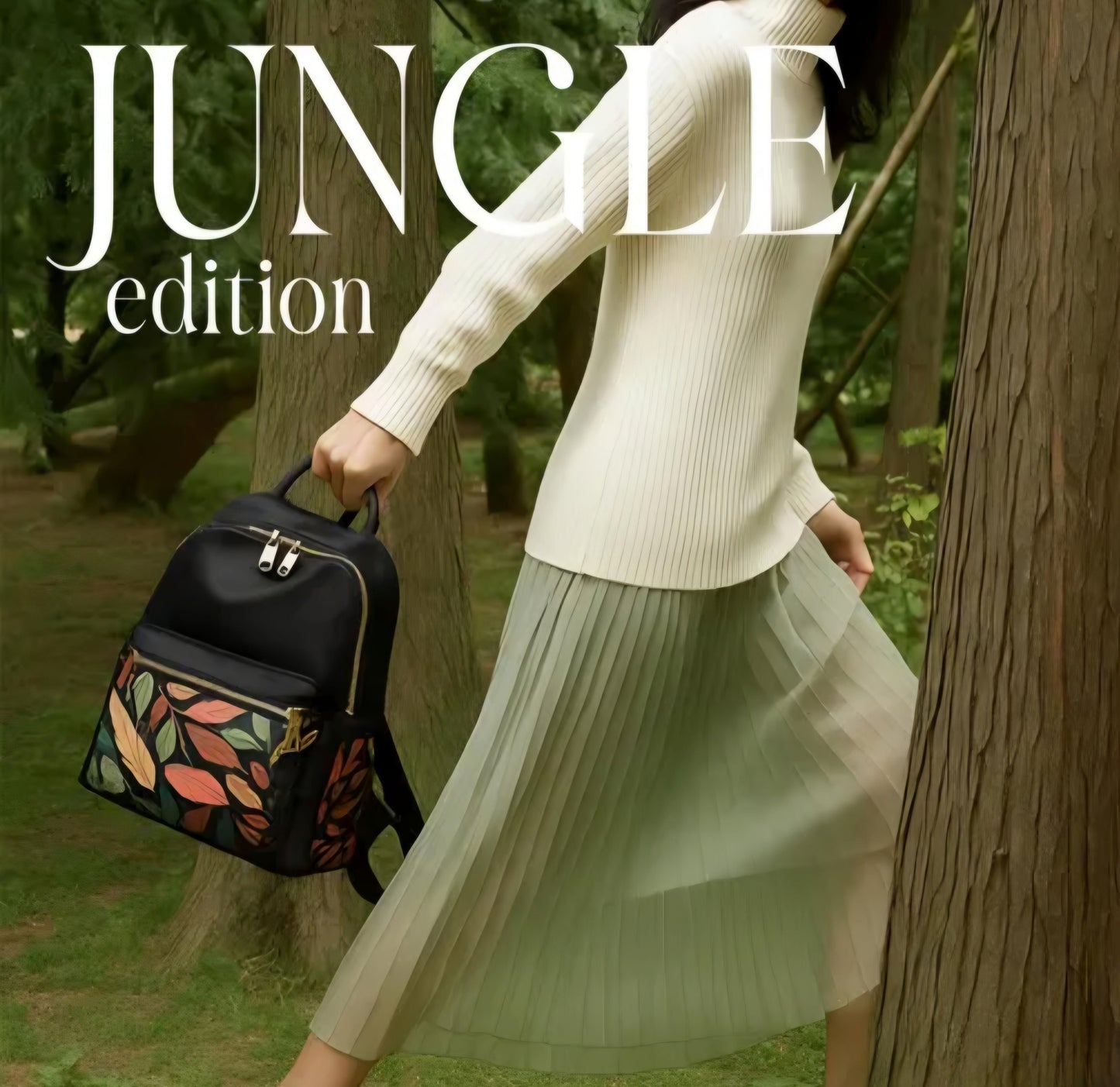 Autumn Bloom Leather Backpack - By Leatherup co.