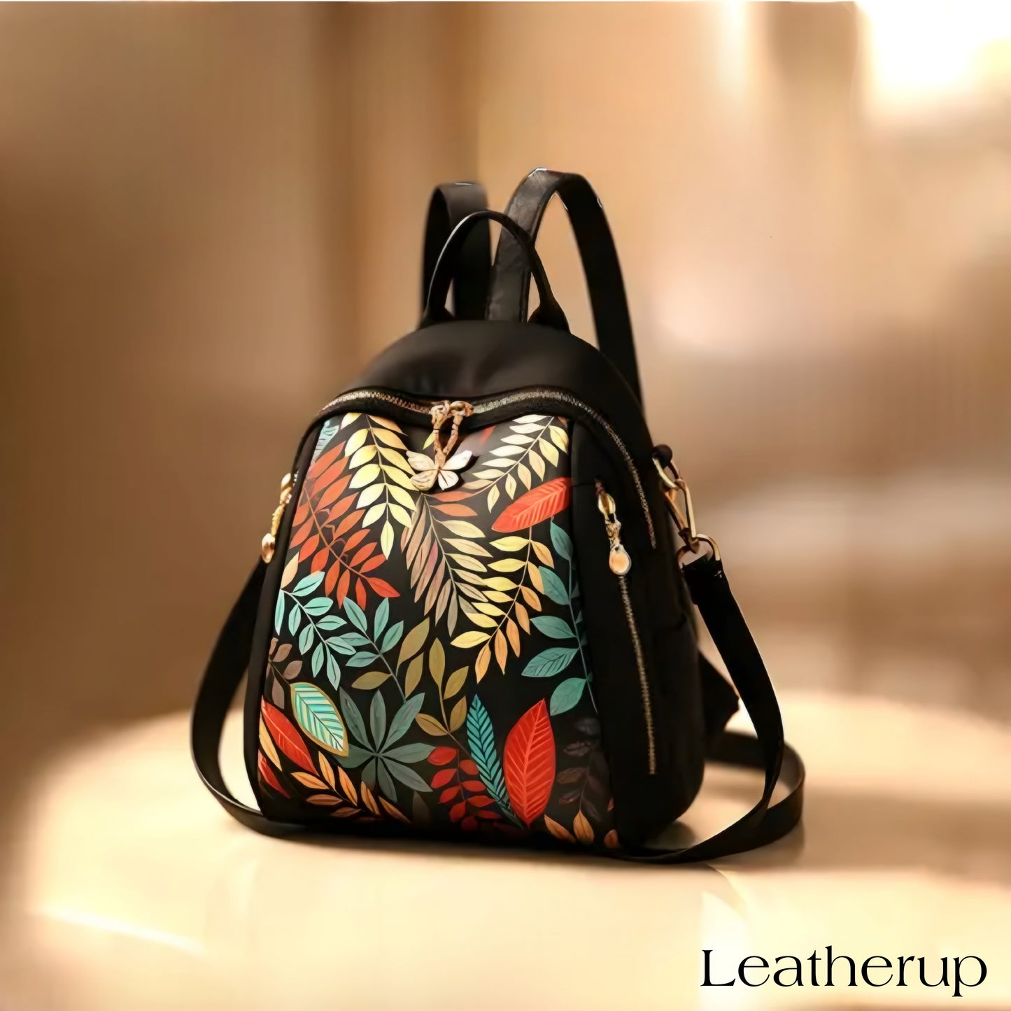 Autumn Full-Bloom Leather backpack - By Leatherup co.