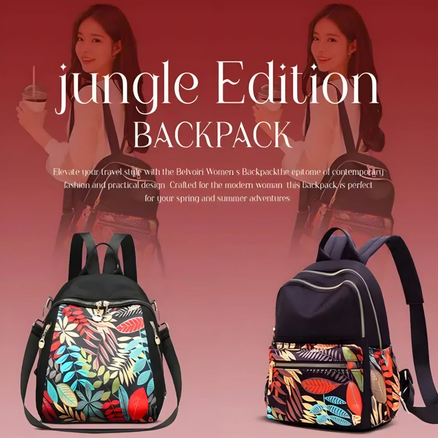 Autumn Full-Bloom Leather backpack - By Leatherup co.