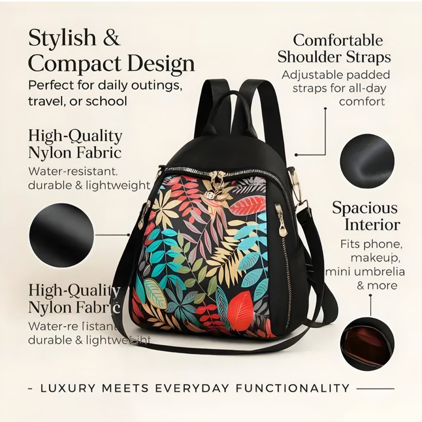 Autumn Full-Bloom Leather backpack - By Leatherup co.