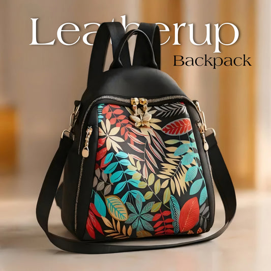 Autumn Full-Bloom Leather backpack - By Leatherup co.